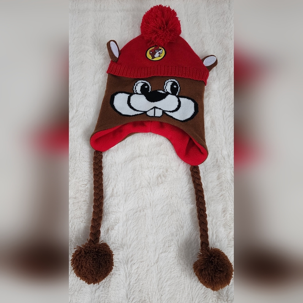Buc-ees Kids Beanie Toboggan knit Red Unisex